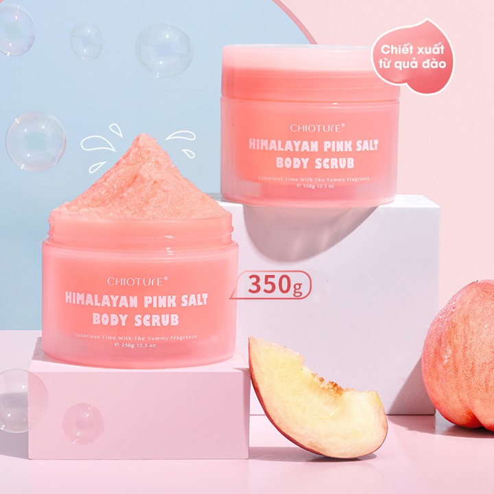 Tẩy da chết toàn thân muối hồng Chioture Himalayan Pink Salt Body Scrub an toàn cho mọi loại da 350g | WebRaoVat - webraovat.net.vn