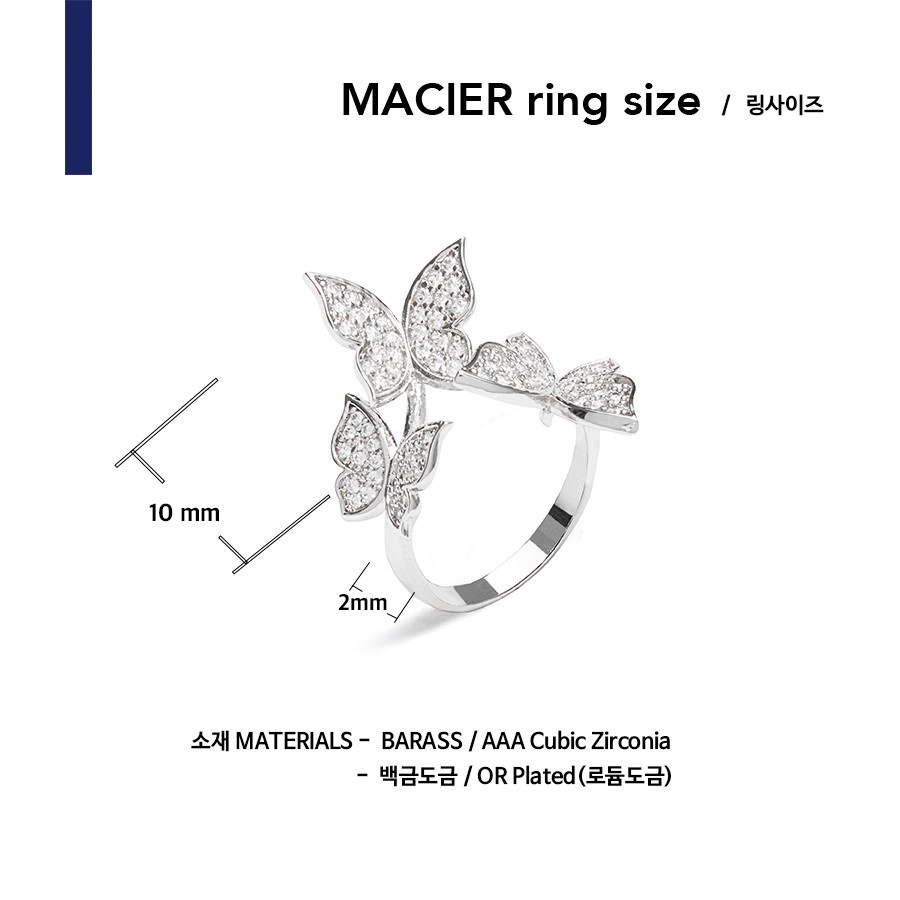CHÍNH HÃNG NHẪN BUTTERFLY MACIER JISUNG NCT
