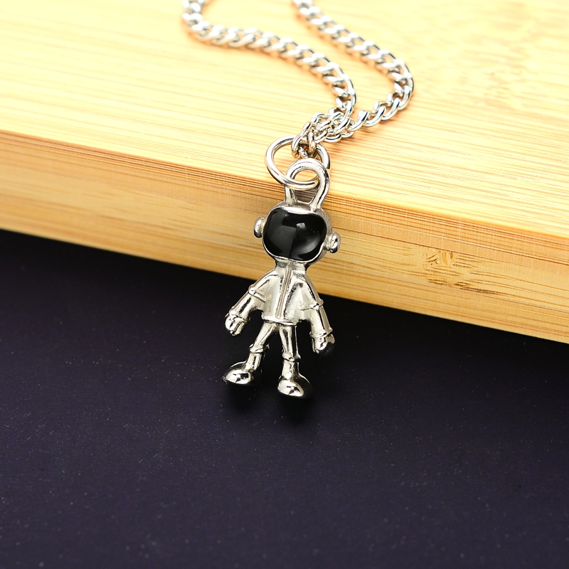 XiaoboACC Dây Chuyền Hình Phi Hành Gia Bằng Thép Titan Phong Cách Hàn Quốc