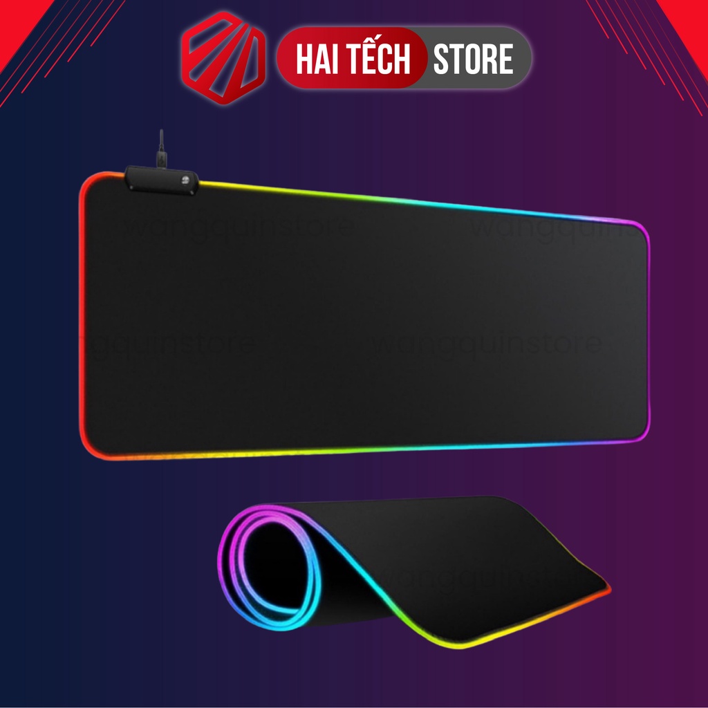 Lót chuột cỡ lớn LED RGB 90x40, 80x30, 70x30 siêu bền siêu đẹp chống trơn trượt, pad chuột cỡ lớn đa dạng mẫu mã