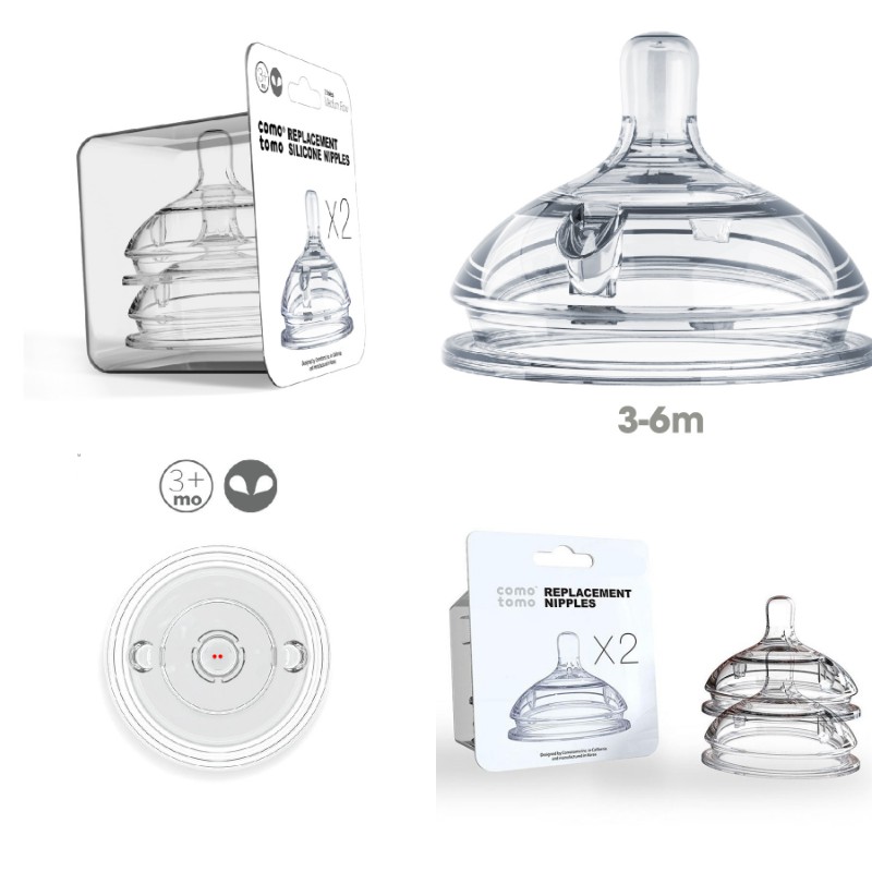 Num ti Comotomo 1 tia, 2 tia, 3 tia, Y cắt phù hợp cho trẻ từ 0 đến trên 9m - Dom Dom Kids