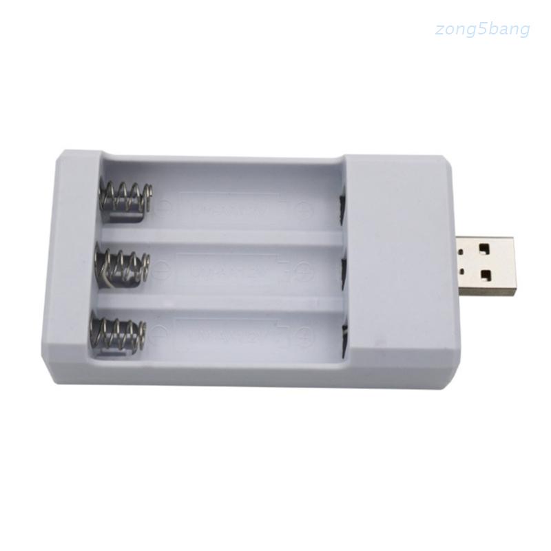Bộ Sạc Pin Tiểu AA /AAA1.2V 3 Khe Cắm USB 5V/2A