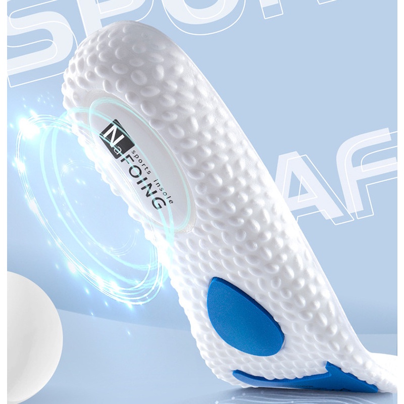 Cặp đệm lót giày thể thao bằng cao su silicone mềm thoáng khí khử mùi chống sốc cho nam và nữ