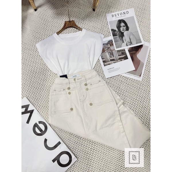 Mã 970-CHÂN VÁY JEAN 2 TÚI XẺ