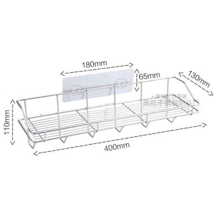 (FS+HoànXu)Kệ INOX để chai lọ gia vị, đồ nhà tắm đi kèm 6 móc treo (HSN) | BigBuy360 - bigbuy360.vn