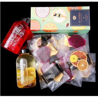 Set Detox 20 gói hoa quả tặng kèm Bình thủy tinh 600ml