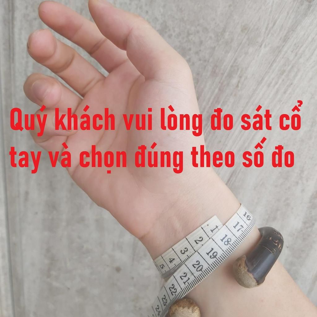 8li charm bạc 925 Om Mani Padme Hum, vòng Vine Tây Tạng, gỗ kê huyết đằng nhẹ, không thấm nước