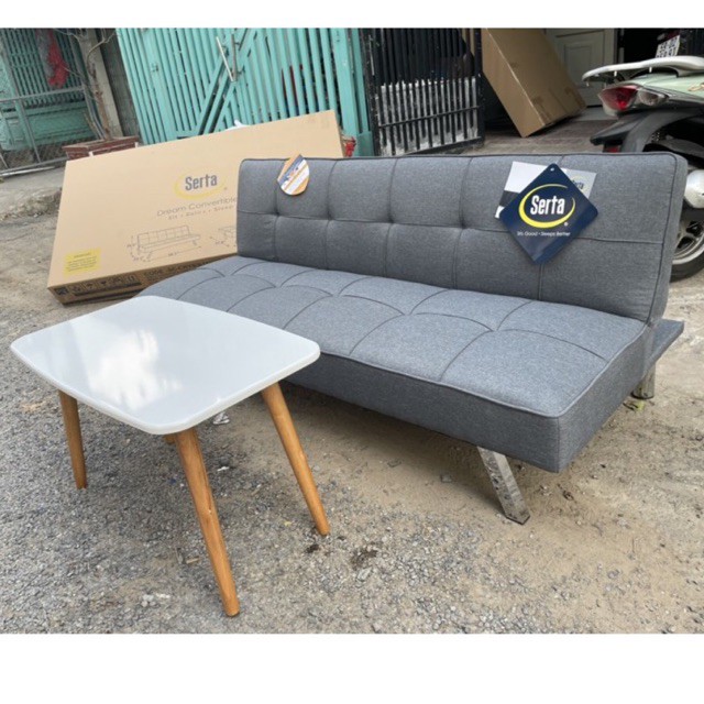 Bộ bàn ghế Sofa phòng khách nhỏ màu xám - Sofa Giường hành xuất khẩu