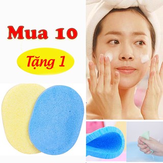 Miếng bông mút massage rửa mặt tẩy trang bọt biển 1 miếng Nhật Bản A012