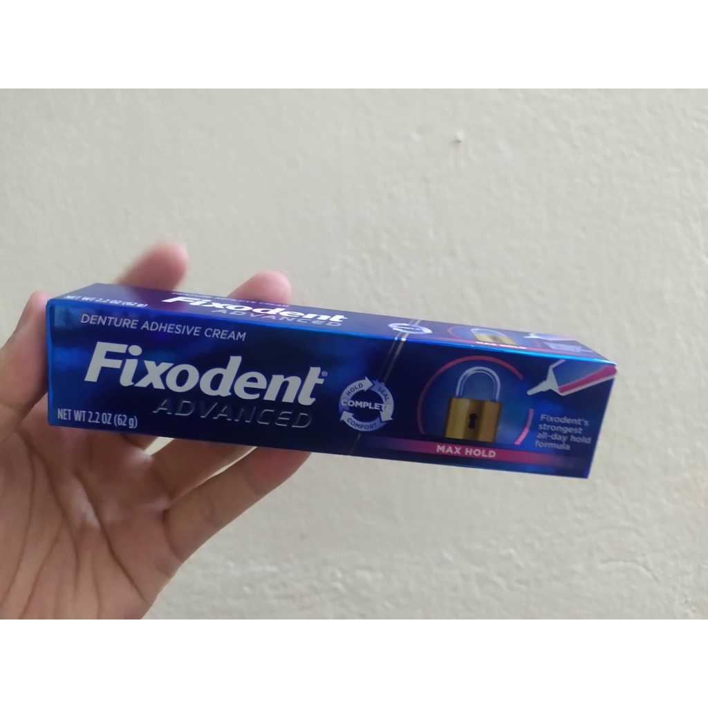 Keo dán hàm răng giả Fixodent 62g bền, sản xuất tại Made in USA.