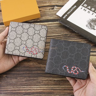 Ví ngắn full box rắn nhỏ xám đen