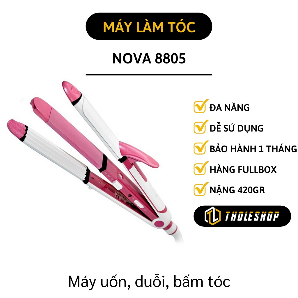 Máy uốn bấm duỗi tóc 3 in 1 Nova Sh-8805 cao cấp - Máy tạo kiểu tóc chuyên nghiệp 2375