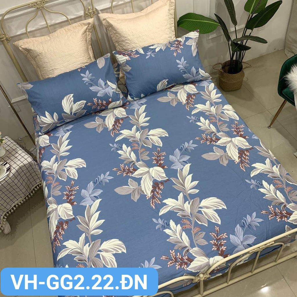 Bộ ga gối cotton hàng nhập làm mới không gian phòng ngủ