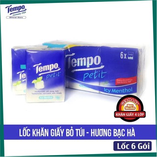 Lốc 6 Gói Khăn Giấy Bỏ Túi Hương Bạc Hà - 7 Tờ/Gói
