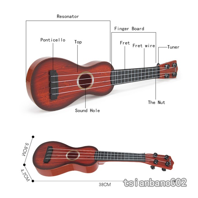 Đàn Ukulele 4 Dây Bằng Nhựa Cho Bé