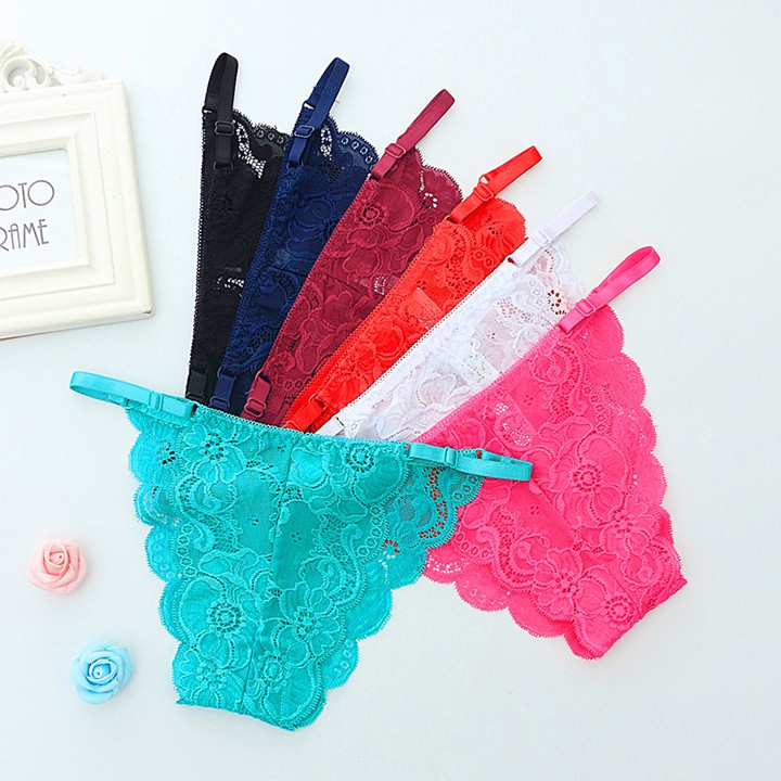 Quần lọt khe nữ ren sexy, quần chip siêu mỏng ôm mông xì lip gợi cảm 8813