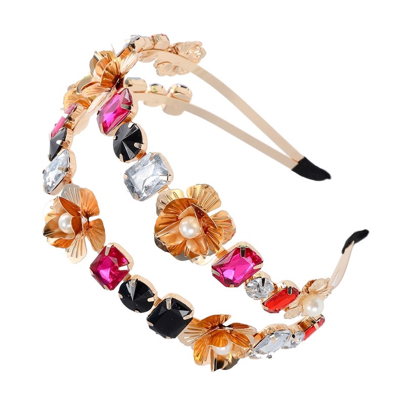 Băng đô kim loại đính đá phong cách thời trang cổ điển