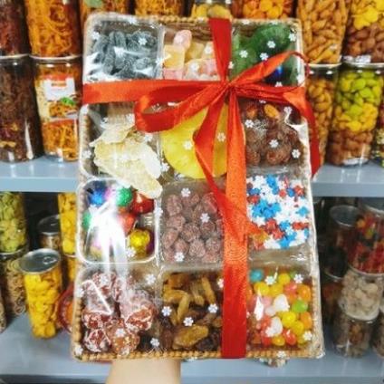 (SALE GIA GOC) Bộ bánh mứt An Khang 1kg2, quà tặng ngày Tết, ý nghĩa, trang trọng - NGUỒN ĂN VẶT GIÁ SỈ.