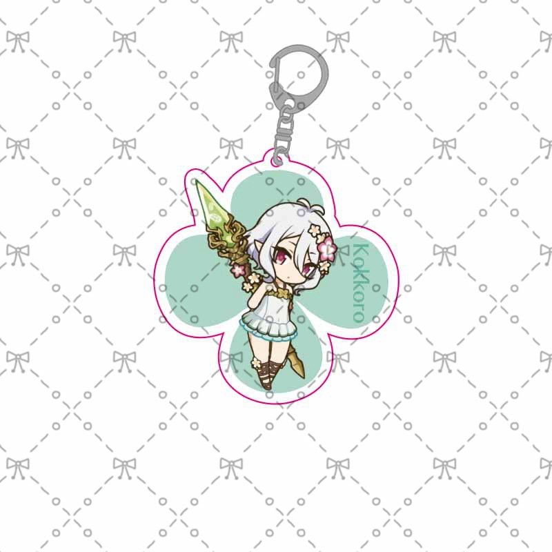 ( Mica trong acrylic ) Móc khóa Princess Connect! Re:Dive ver CỎ BỐN LÁ anime chibi xinh xắn