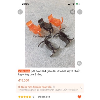 Vỉ 12 chiếc kẹp 3 răng