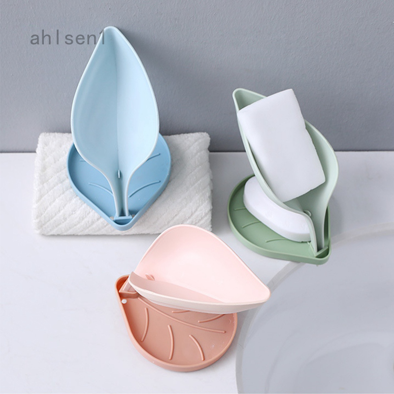 Giá Đỡ Xà Phòng Hình Chiếc Lá Hai Tầng Chống Trượt Tiện Dụng Cho Nhà Tắm