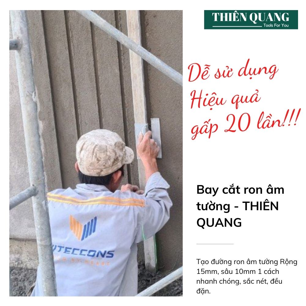 BAY CẮT RON CHỈ VUÔNG 15x10mm - Bay xây dựng Thiên Quang