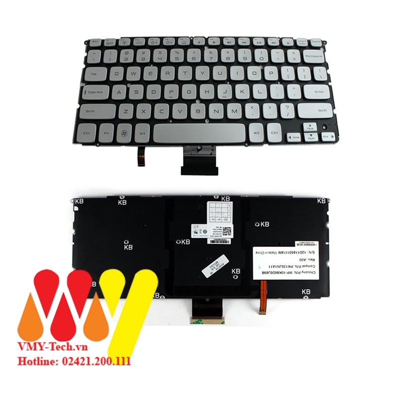 Bàn Phím Laptop Dell XPS 14Z 15Z L412Z L511Z L512Z L421X 15 L521X Bạc, cáp giữa, USNEW 100%