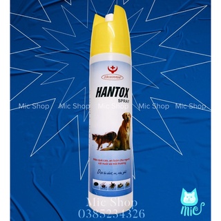 Xịt Hantox Spray diệt ve, rận, ghẻ, ký sinh trùng trên chó mèo