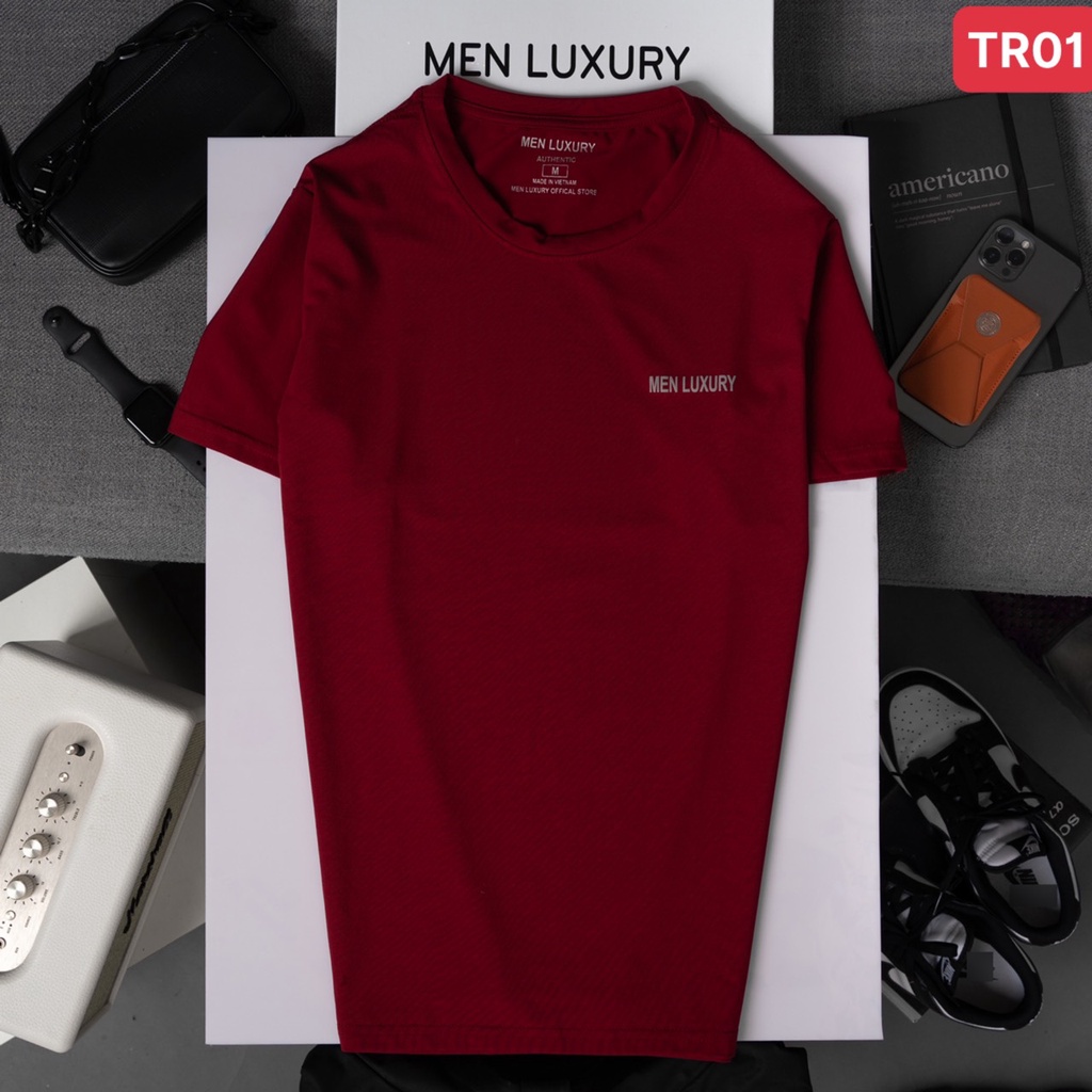 Áo thun cotton MEN LUXURY phông nam cổ tròn đẹp, chất cotton cao cấp, đứng form tôn dáng hiện đại trẻ trung