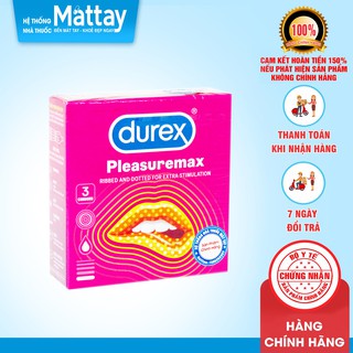 Bao cao su durex pleasuremax - thái lan - hộp 3 cái