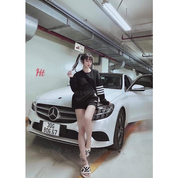 Áo swearter sọc tay mác túi H2A