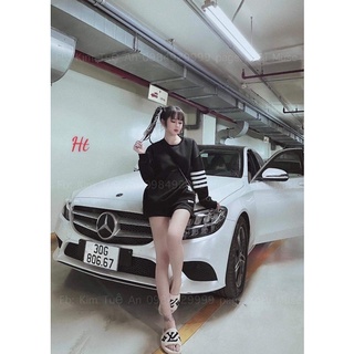 Áo swearter sọc tay mác túi H2A