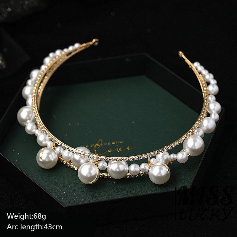 Băng Đô Đính Đá Và Ngọc Trai Giả Thời Trang Dành Cho Nữ