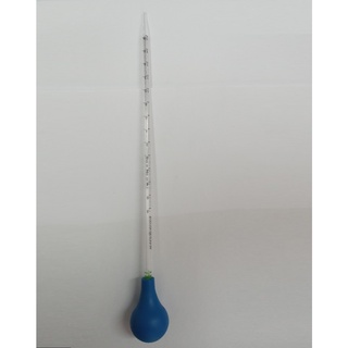 Ống hút - Pipet nhựa thẳng 2ml, 5ml, 10ml, 25ml + bóp cao su màu xanh