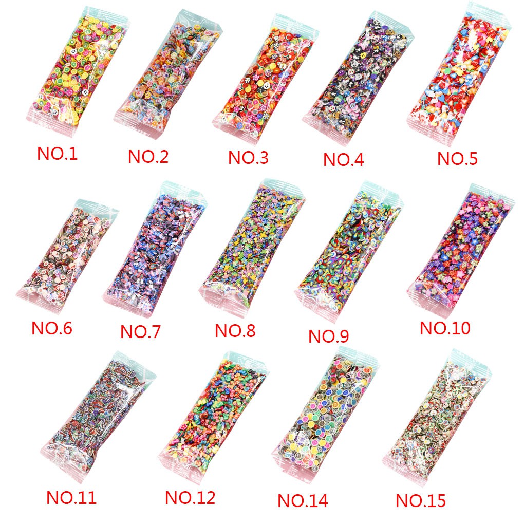 [Hàng mới về] Túi 1000 hạt đất sét polymer 3D dùng trang trí móng tay