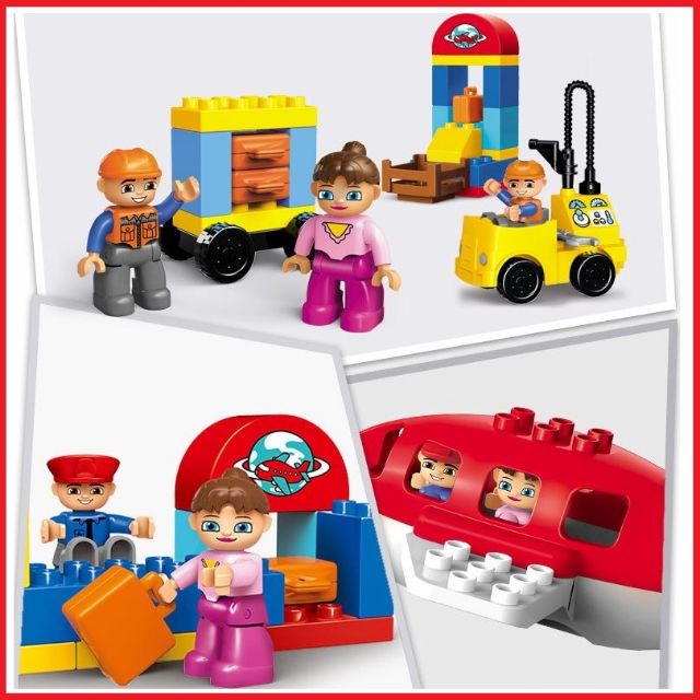 Gorock - Bộ lắp ráp Sân bay tương thích lego duplo