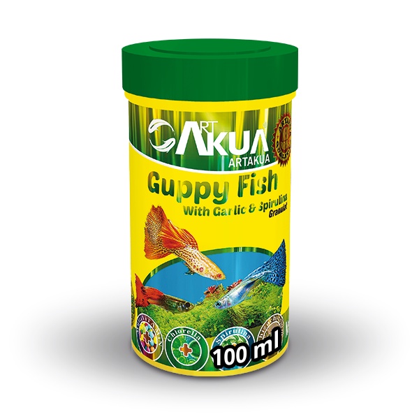A20- ARTAKUA GUPPY FISH WITH SPIRULIN-Thức ăn hoàn chỉnh dạng hạt siêu nhỏ nuôi cá có miệng nhỏ và các loại cá Biển
