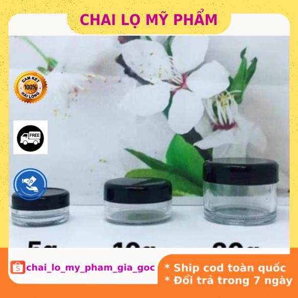 Hủ Đựng Kem ❤ GIÁ TỐT NHẤT ❤ Hủ nhựa tròn 3g,5g chiết kem , phụ kiện du lịch