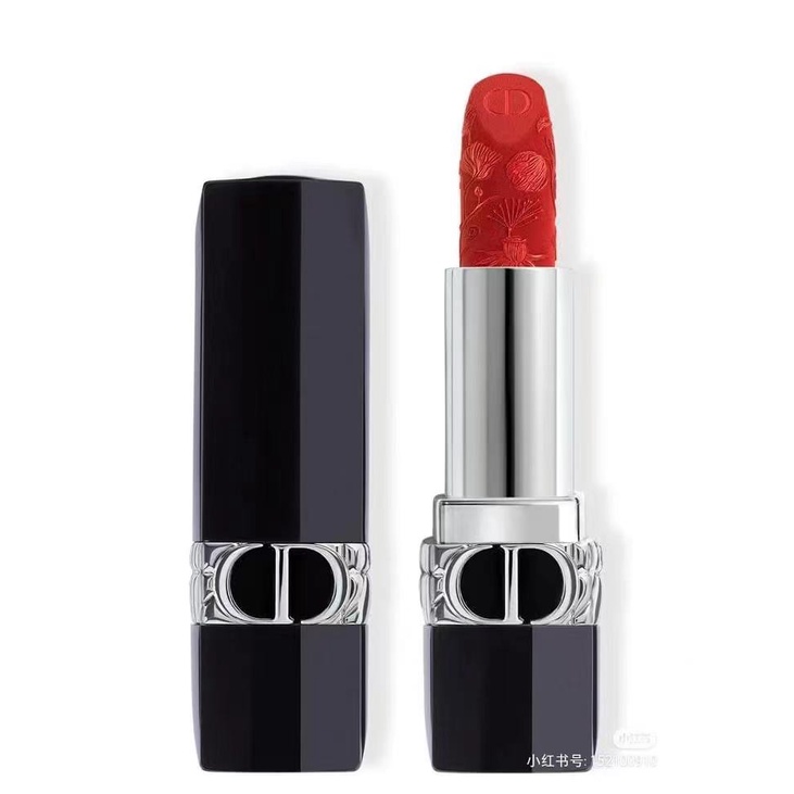 Son Môi Dior2022 720 100 999 Họa Tiết Hoa Chạm Khắc Tinh Tế