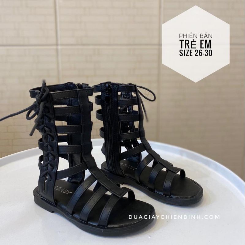 Giày sandal chiến binh thắt dây cho bé