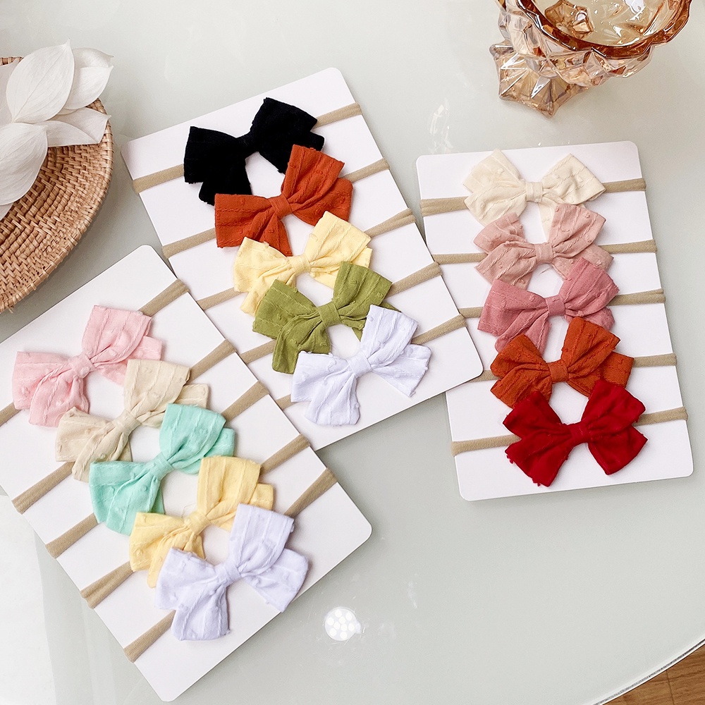 KIDSBOWS Set 5 Băng Đô Nơ Xinh Xắn Dành Cho Bé Gái