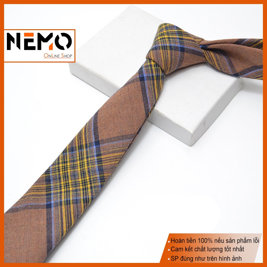 [💥 Mẫu Mới ❤️] Cà Vạt Nam 6cm trẻ trung với chất liệu vải cotton bền đẹp.