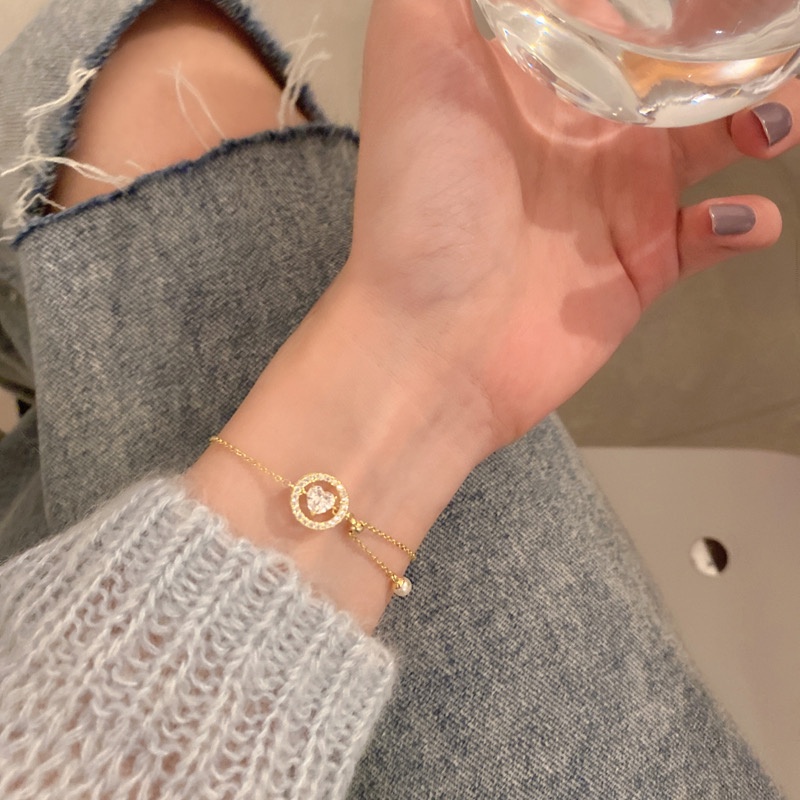 Vòng tay đính đá zircon tinh tế sang trọng chất lượng cao