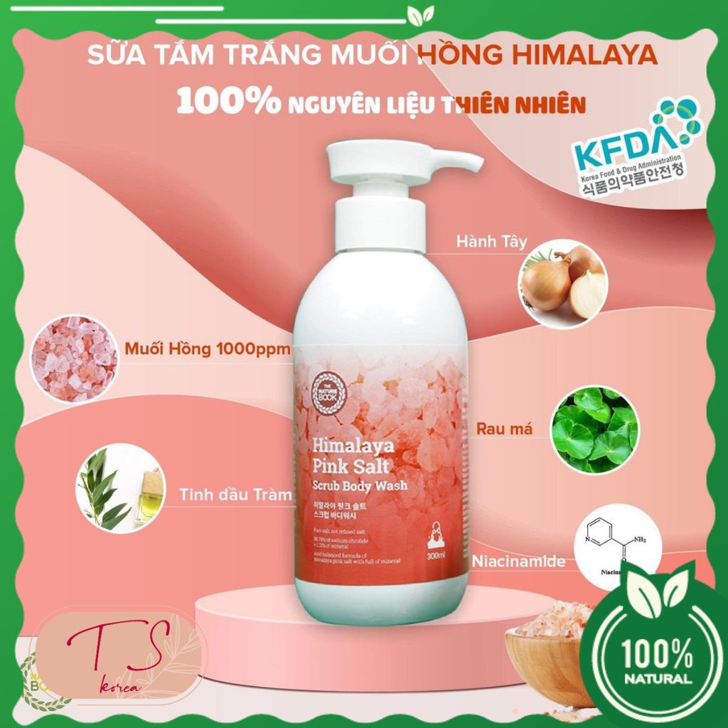 [HÀNG CÔNG TY] Sữa tắm muối hồng Himalaya The Nature Book 300ML