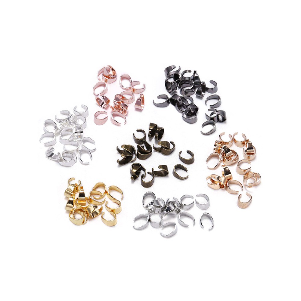 Set 50 phụ kiện nối đầu dây chuyền 7mm 8mm 12mm nhiều màu làm trang sức chuyên dụng