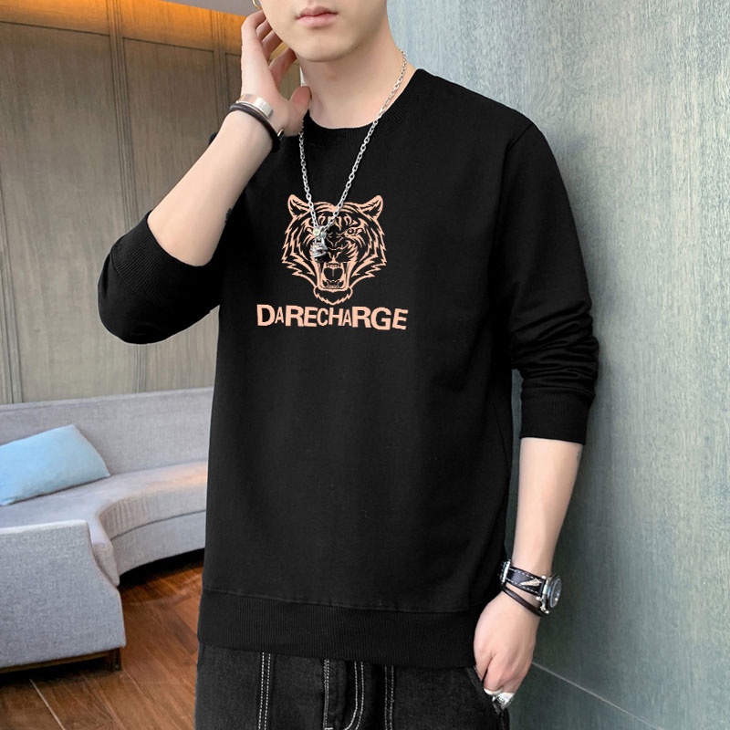 Áo Nỉ Nam Dài Tay Cổ Tròn Thời Trang Hàn