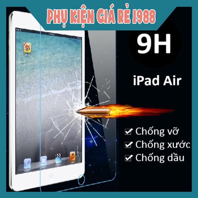 Kính cường lực ipad Air1 - Air2 - Mini1234 - 10.5 - 10.2 - mini 6 - 10.9inch