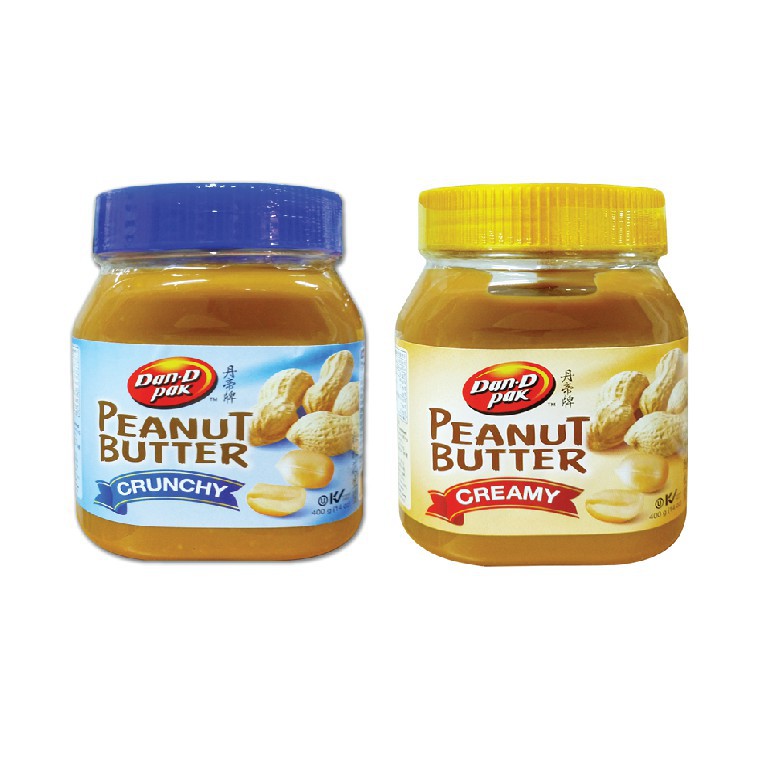 Combo 2 hũ bơ đậu phộng Crunchy/Creamy 400gr DAN D PAK 100% thành phần tự nhiên,không chất bảo quản,phù Hợp ăn kiêng