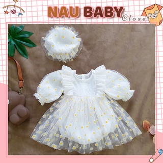 Body váy trắng hoa cúc cho bé gái sơ sinh - 13kg