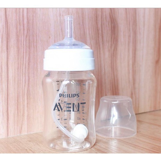 Ống Tập Hút Chống Sặc Thay Thế Cho Bình Sữa Cổ Rộng Dùng Được Cho Bình Avent Nature